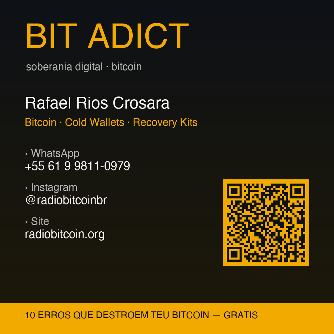 Cartão BIT ADICT + Moeda Bitcoin física