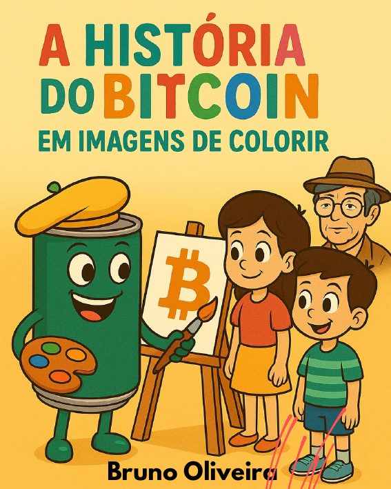 Capa de A História do Bitcoin em Imagens de Colorir